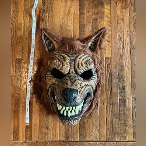 Adult Werewolf Mask Mouth Moves Foam Halloween